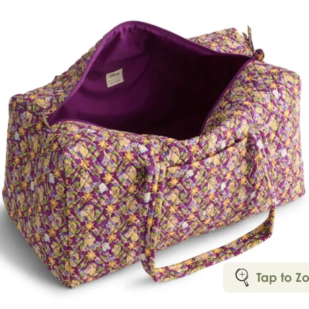 Vera Bradley Outlet Disney Rapunzel large travel duffel bag NWT - Picture 5 of 7
